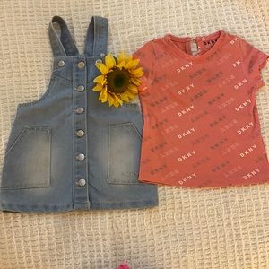 Denim DKNY Overall Dress 18 months